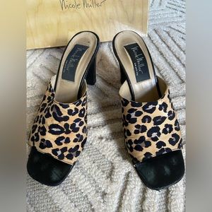 Nicole Miller leopard heels